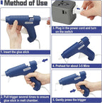 Halobios Hot Glue Gun with Preheating, 20 Glue Sticks, Full Size - Image 8