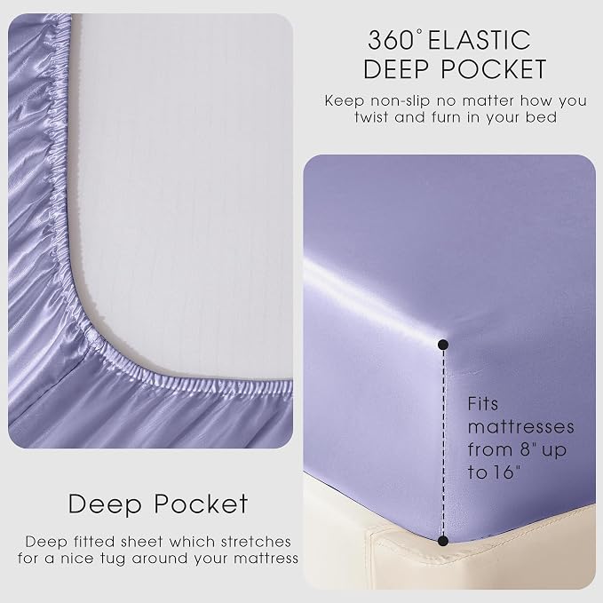 FreshCulture Satin Sheets King Size - Image 4