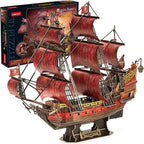 CubicFun 3D Puzzles for Adults Kids, Home Decor Cool Pirate Ship Arts & Crafts by CubicFun