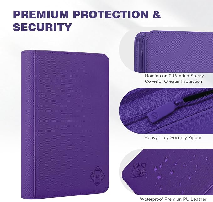Trading Card Binder with 9 Side Loading Pocket Card Album Hold Up to 540 Cards - Image 4