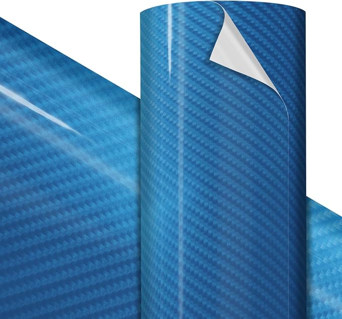 VViViD Premium Blue Tek-R Carbon Craft Vinyl Roll 1ft x 5ft – Bubble-Free Air by VVIVIDVINYL