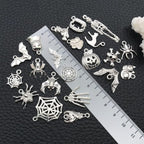 WOCRAFT 60pcs Bright Silver Halloween Charms Bracelet Charms - Image 4