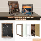 8x10 Picture Frames Set of 8, Vintage Rustic Farmhouse Industrial Style Photo - Image 4