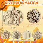 COCHIE DIY 3D Fall Pumpkin Wood Crafts to Paint - Image 2