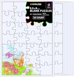 24 Blank Jigsaw Puzzles – 5.5 x 8 Inch, 28 Pieces Each – Hygloss DYI party by HyglossProductsInc