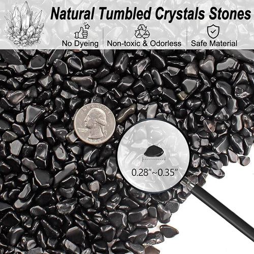 0.5 Lb/230g Black Aquarium Gravel Rocks Fish Tank Marbles Pebbles Small - Image 2