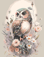 Mrnsiet Owl Paint by Number for Adult Kit, DIY Acrylic Paint by Numbers for by Mrnsiet