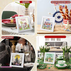 Trandraft 13 Pcs Summer Interchangeable Seasonal Diamond Art Kits - Image 5