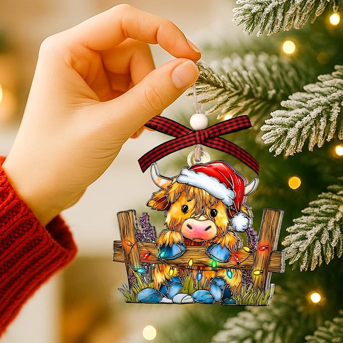 Highland Cow Christmas Ornaments - Image 5