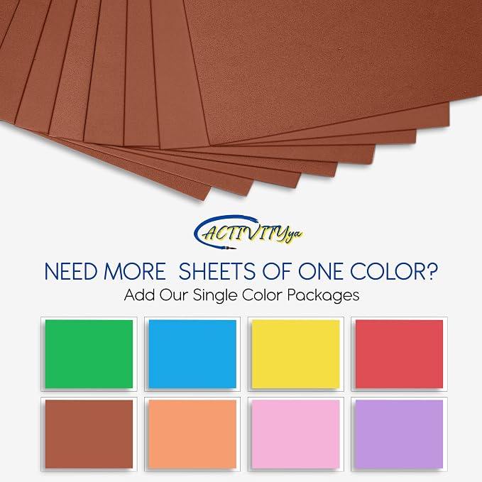 Brown EVA Foam Sheets, 6 x 9 Inch, 2mm Thick – Foam Paper - Image 3