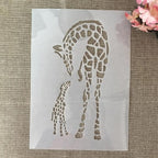 TIAMECH A4 Reusable Mum and Son Giraffe Stencil - Image 3