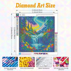 Waterfall Diamond Art Kits for Adults Beginners 14x14 in, DIY Craft Gift | - Image 3