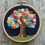 Punch Needle Kits for Beginners Life Colorful Tree 20x20cm-2 | Easy for by Unknown