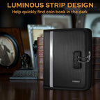Coin Collection Book Holder for Collectors, Fireproof Coin Collection Supplies - Image 7