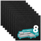 12" x 12" x 1/8" Thickness Adhesive Black Felt Sheets Sticky Felt Fabric Pads by MODIGT