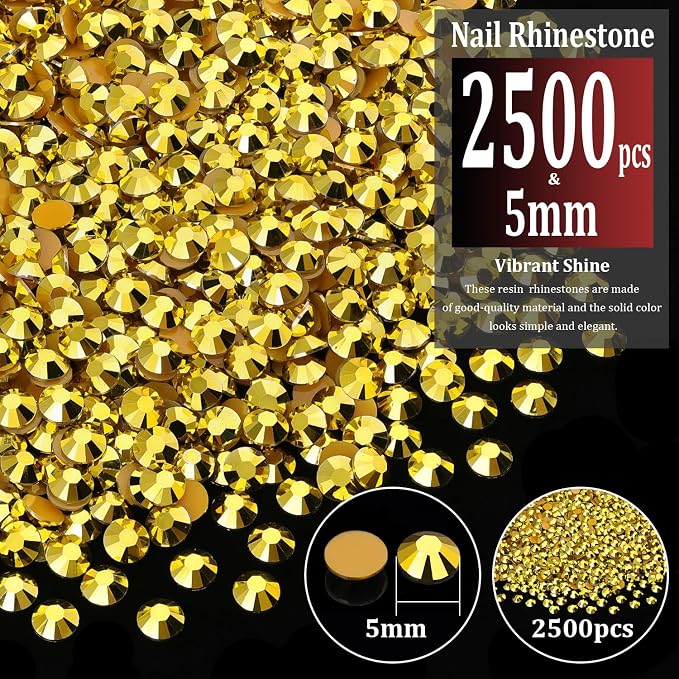 2500pcs 5mm Resin Rhinestones Bulk - Image 2