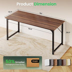 Huuger Computer Desk, 54 Inch Office Desk, Gaming Desk - Image 2