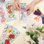 ORIGACH 6 Set Flowers Cross Stitch Bookmark Kit - Image 3