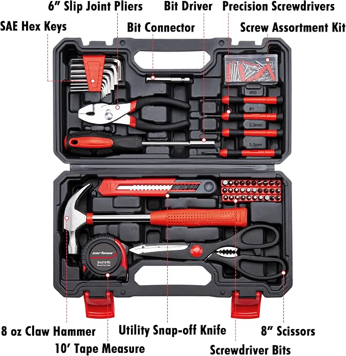 CARTMAN Complete Household Tool Set, DIY projects, furniture setup, and daily - Image 2