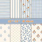 16 Sheets Scrapbook Paper -Vintage Country Floral Patterns | Pastel Pink Plaid by JUNKJWBZ%7CPeelStickInspir
