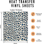 FUNKAKA Leopard Print Heat Transfer Vinyl HTV Sheets - Image 2