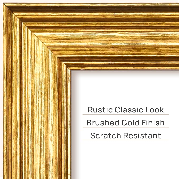 upsimples Vintage 5x7 Picture Frame, Antique Gold Frame Displays 4x6 - Image 4