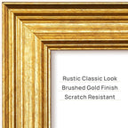 upsimples Vintage 8x10 Picture Frame, Antique Gold Frames Display 5x7 - Image 4