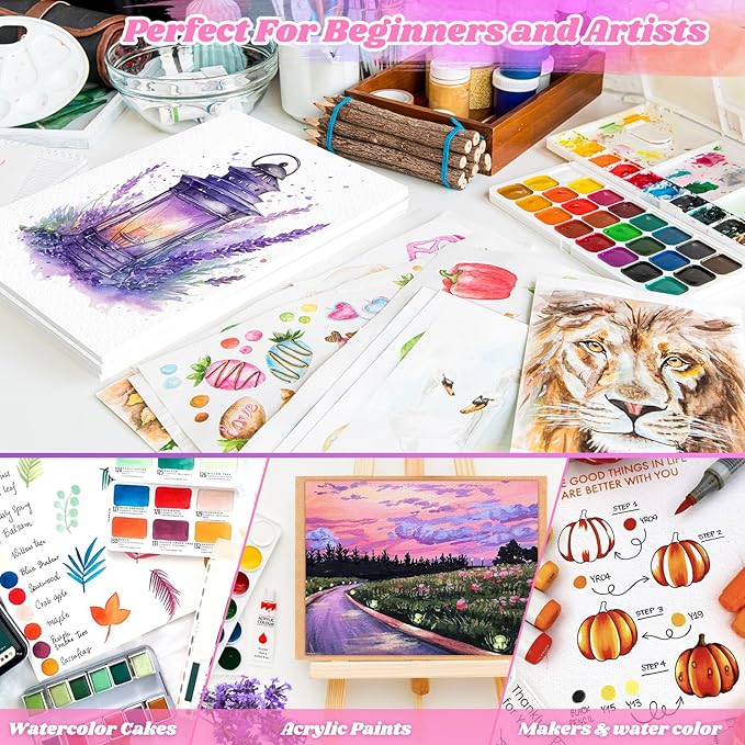 500 Sheets Watercolor Paper, Arts & Crafts School Supplies - Image 5