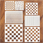 Checkerboard Stencils for Painting on Wood 11.8 Inch Reusable Canvas Checks - Image 8
