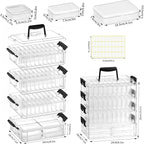 Stackable Bead Storage Organizer, 88 Small Plastic Containers - Image 3