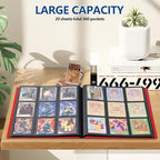 Card Binder, EDUDIIU 9 Pockets Premium Trading Card Binders, Cards Collection - Image 5