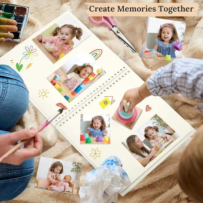 Scrapbook 8x8 Inch DIY Scrapbook Album Hardcover Kraft Paper 40 pages/20 sheets - Image 6