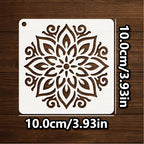 Stencils 4in 50pcs Craft Paint Template Reusable Plastic Templates Mandala - Image 2