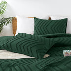 Andency Emerald Green Comforter Set Full Size, Boho Dark Green Soft Warm - Image 4