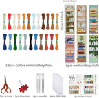 KYOQFVN 6 Pcs Bookshelves Cross Stitch Bookmark Kit - Image 2