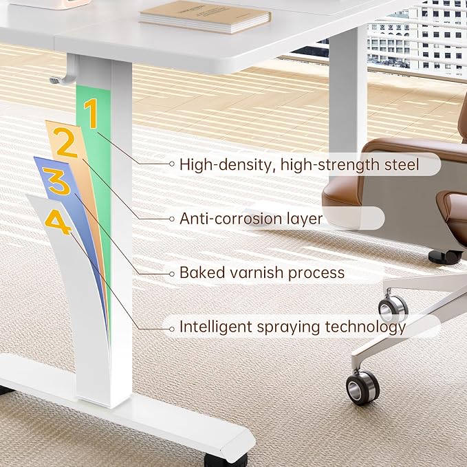 Veken 63×27.6 Inch Large Electric Standing Desk, Gaming Table, Suit students - Image 7