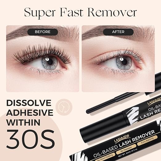 LASHVIEW Lash Bond and Seal & Lash Remover Kit Super Strong Hold 7Day+ Cluster - Image 5
