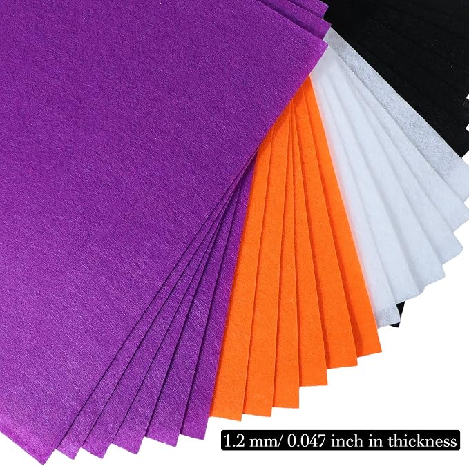 24 Piece Halloween Felt Fabric Sheets - Image 4