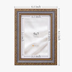 eletecpro 5x7 Vintage Picture Frame, Glass Cover, Horizontal or Vertical - Image 3