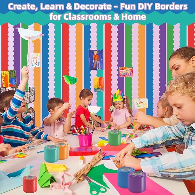 6 Rolls 196.8 Ft Bulletin Board Borders - Image 3
