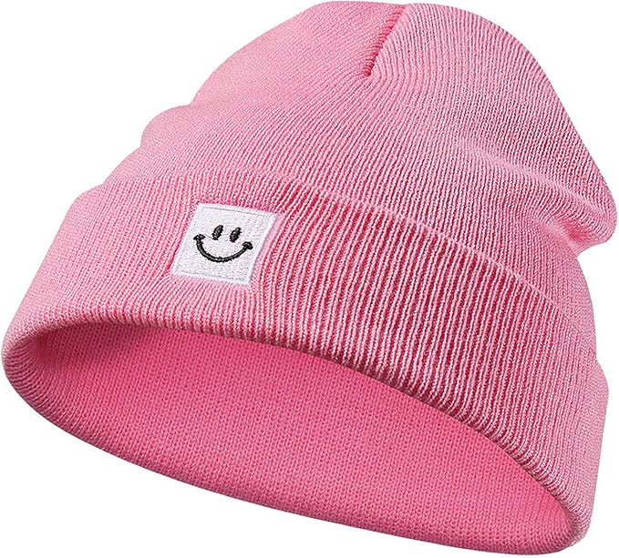 Baby Beanie Knit Ski Hat with Cute Face for Girls Boys 0-7 Years