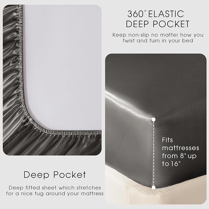FreshCulture Satin Sheets Full Size - Image 4