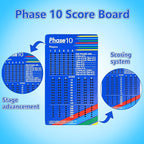 Wooden Score Board for Phase 10 Card Game | Magnetic Travel Score Tracker - Image 3
