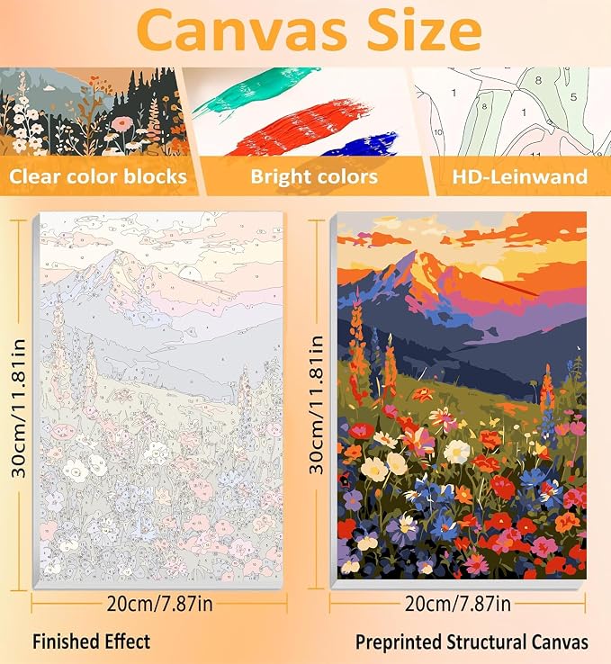 3 Pack Framed Paint by Numbers for Adult - Image 3