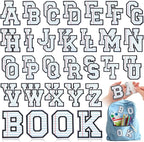 WILLBOND 52 Pcs Back to School Alphabet Patches Line Composition Self Adhesive by Willbond+Technology+Limited
