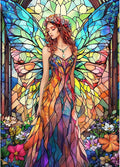 Lxmsja Fairy Stained Glass Diamond Art Kits by Lxmsja