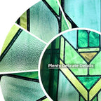 Original Hand Drawn Faux Stained Glass Window Film, Double-Sided Privacy Static - Image 2