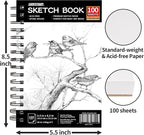 FIXSMITH 5.5"X8.5" Sketch Book | 400 Sheets Sketchbook |Acid Free Drawing Paper - Image 3