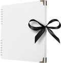 Bstorify Square Scrapbook Photo Albums 80 Pages White Thick Paper, Metal Corners by Bstorify