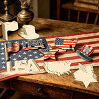 30Pcs Patriotic July of 4th Independence Day Unfinished Wooden Gift Ornaments - Image 4